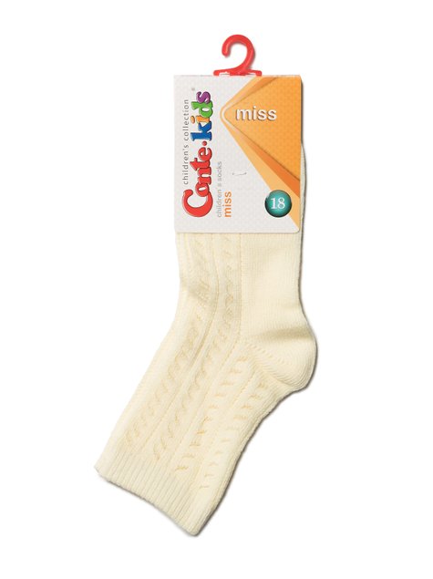 Шкарпетки дитячі Conte Kids MISS (ажурні), Кремовый, 18, 27, Светло-бежевый