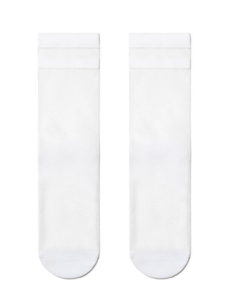 Шкарпетки зі вставками з прозорої сітки Conte Elegant FANTASY, Білий, 36-37, 36, Белый