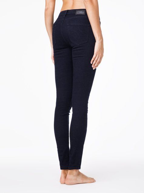 Моделирующие джинсы Skinny со средней посадкой Conte Elegant 623-100R, Темно-синий, XS, 40/170, Темно-синий