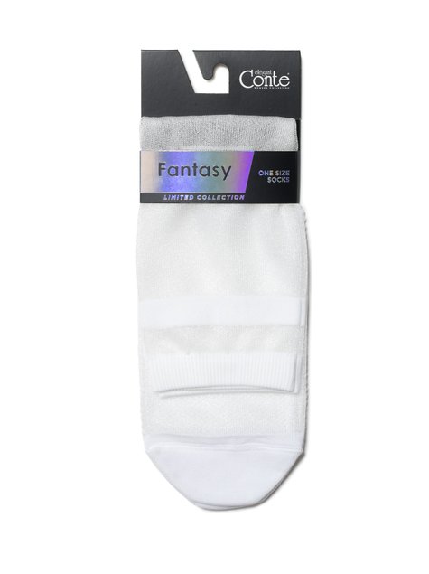 Шкарпетки зі вставками з прозорої сітки Conte Elegant FANTASY, Білий, 36-37, 36, Белый