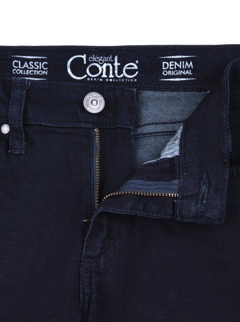 Моделирующие джинсы Skinny со средней посадкой Conte Elegant 623-100R, Темно-синий, XS, 40/170, Темно-синий