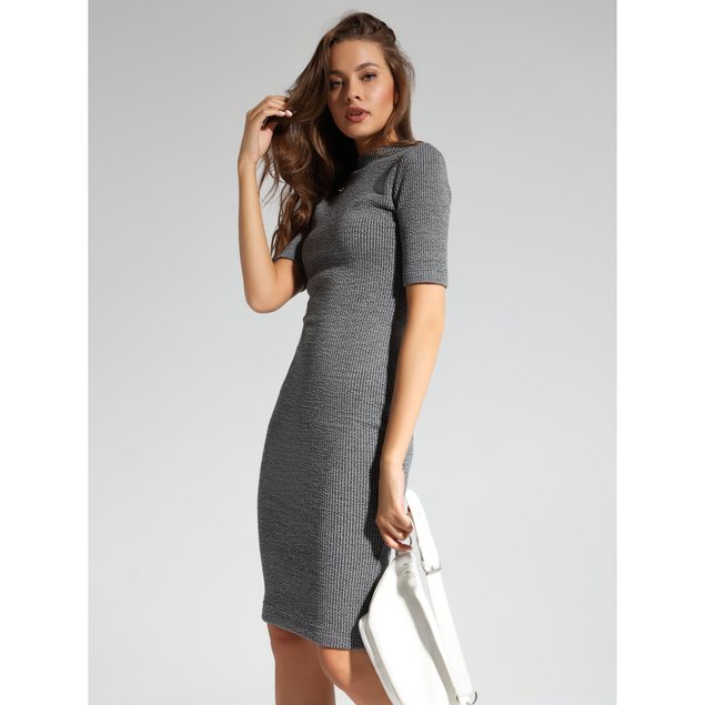 Моделирующее платье-футляр Conte Elegant LPL 1047, steel grey, XL, 48/164, Серый
