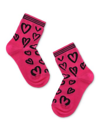 Дитячі шкарпетки з малюнками ESLI 21С-90СПЕ, фуксия, 16, 24, Пурпурный