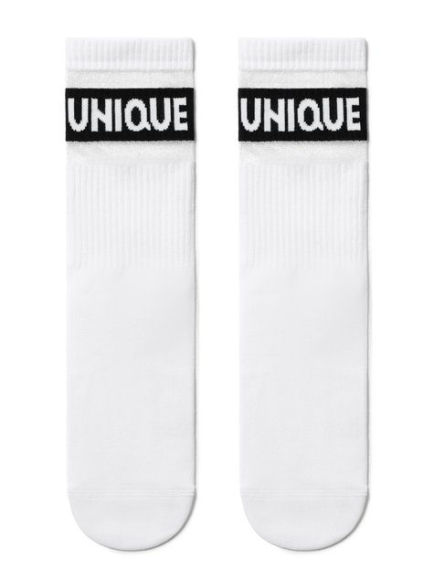 Удлиненные носки с полосками из прозрачной сетки Conte Elegant FANTASY, Белый, 36-39, 36, Белый