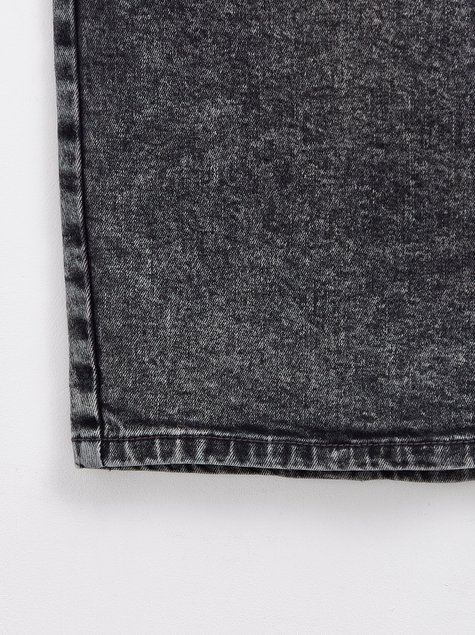 Джинсовая юбка прямого силуэта Conte Elegant CON-385, acid washed grey, L, 46/170, Серый