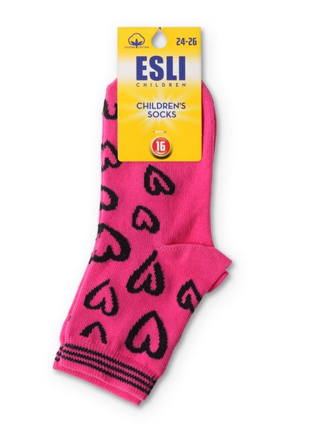Дитячі шкарпетки з малюнками ESLI 21С-90СПЕ, фуксия, 16, 24, Пурпурный