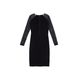 Платье супероблегающего кроя с вставкой из прозрачной сетки Conte Elegant LPL 1062, royal black, XS, 40/170, Черный