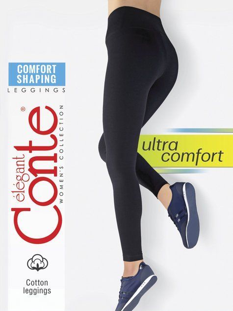 Леггинсы с широким поясом "коррекция живота" COMFORT SHAPING, navy, XS, 40/164, Темно-синий