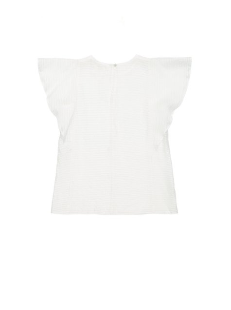Блузка из вискозы премиального качества "ощущение шелка" с широкими воланами Conte Elegant LBL 1097, off-white, XS, 40/170, Белоснежный