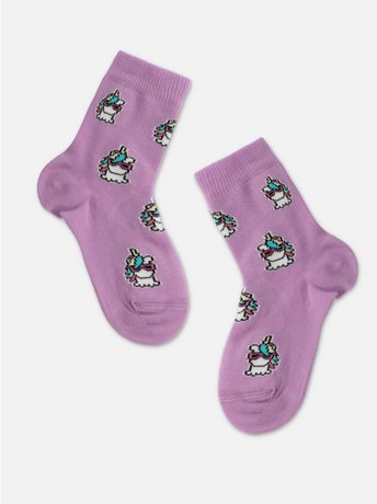 Дитячі шкарпетки з малюнками ESLI 21С-90СПЕ, Фіолетовий, 14, 21, Сиреневый