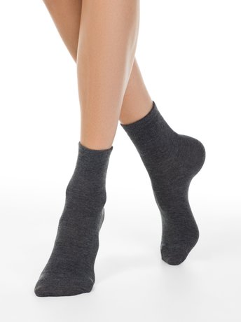 Шкарпетки жіночі Conte Elegant "COMFORT" (із пряжі з віскозою і кашеміром), Темно-сірий, 36-37, 36, Темно-серый