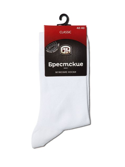 Шкарпетки чоловічі "Брестские" 2122 CLASSIC (середньої довжини), Білий, 40-41, 40, Белый