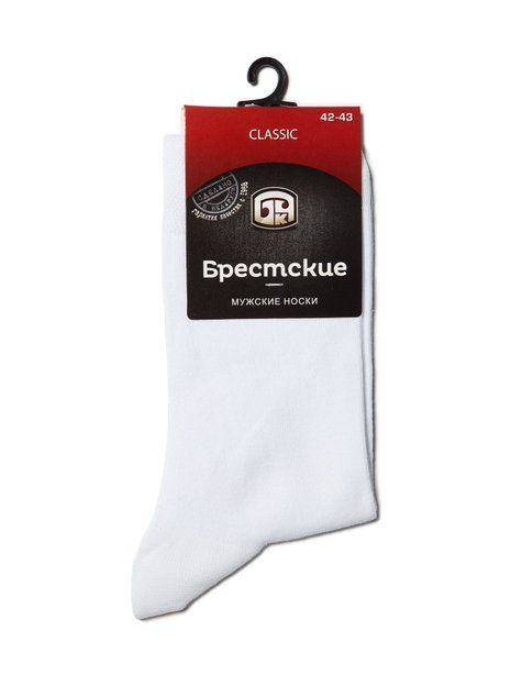 Носки мужские Брестские 2122 CLASSIC (средней длины), Белый, 40-41, 40, Белый
