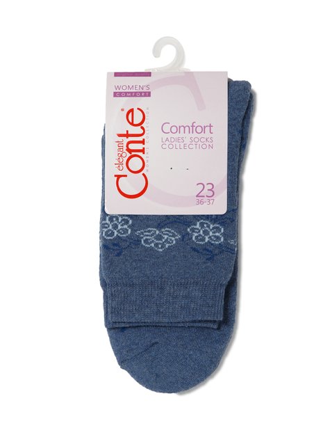 Носки женские хлопковые Conte Elegant COMFORT (махровые), джинс, 36-37, 36, Темно-синий