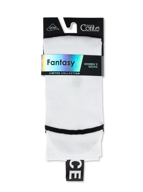 Удлиненные носки с пришивной лентой Conte Elegant FANTASY, Белый, 36-39, 36, Белый