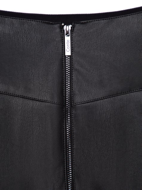 Мини-юбка А-силуэта с напылением "под кожу" Conte Elegant MOVE, black, L, 46/170, Черный