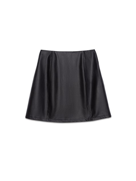 Мини-юбка А-силуэта с напылением "под кожу" Conte Elegant MOVE, black, L, 46/170, Черный