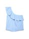 Ультрамодная блузка на одно плечо Conte Elegant LBL 929, blue-white, XS, 40/170, Комбинированный