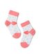Шкарпетки дитячі Conte Kids TIP-TOP (бавовняні, з малюнками), Белый-коралловый, 8, 14, Комбинированный