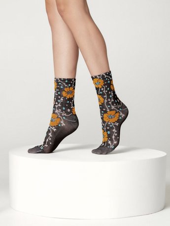 Шкарпетки жіночі віскозні Conte Elegant FANTASY, серый, 36-39, 36, Сірий