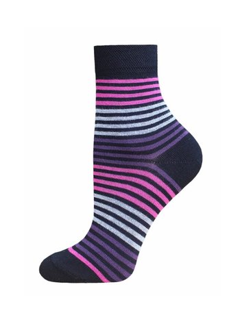 Шкарпетки жіночі "Брестські" 1100 CLASSIC (середньої довжини), Черный-Розовый, 36-37, 36, Комбинированный