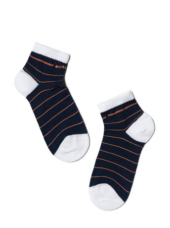 Шкарпетки дитячі Conte Kids ACTIVE (короткі), Темно-синий-Оранжевый, 18, 27, Комбинированный
