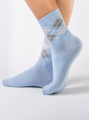 Шкарпетки жіночі бавовняні Conte Elegant CLASSIC, Блакитний, 36-37, 36, Голубой