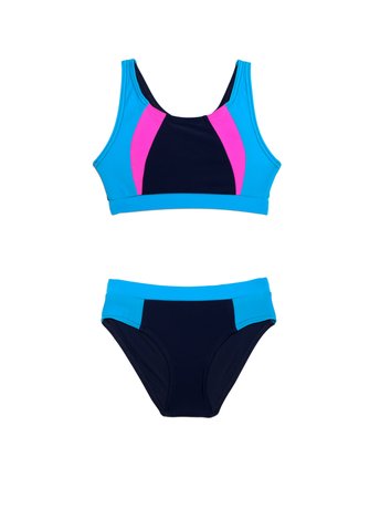 Спортивный купальник для девочек ESLI SPORTY CHIC, синий, 110-116, 110см, Синий