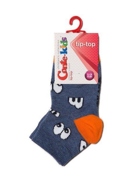 Носки детские Conte Kids TIP-TOP (хлопковые, с рисунками), джинс, 12, 18, Темно-синий