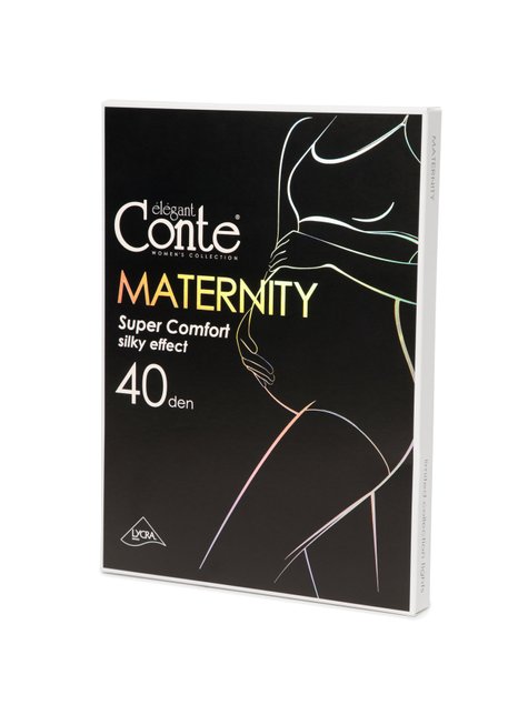 Еластичні шовковисті колготки для майбутніх мам Conte Elegant Maternity 40, Natural, 5, 5, Светло-бежевый