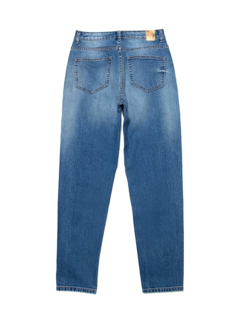 Eco-friendly джинсы с высокой посадкой Conte Elegant Mom Fit CON-187, mid blue, XS, 40/164, Синий
