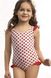 Купальник для девочки из набивного трикотажного полотна "в горошек" ESLI CHERRY, Красный, 110-116, 110см, Красный