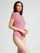 Фактурний боді-топ з віскози преміальної якості з мереживом Conte Elegant LBD 1034, deep dusty rose, XS, 40/164, Розовый