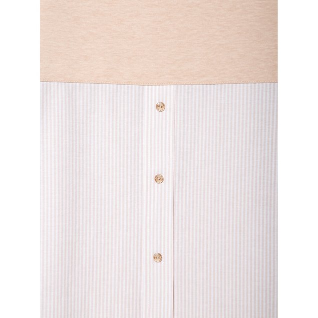 Стильная туника с имитацией рубашки Conte Elegant LTH 831, beige, XS, 40/170, Светло-бежевый