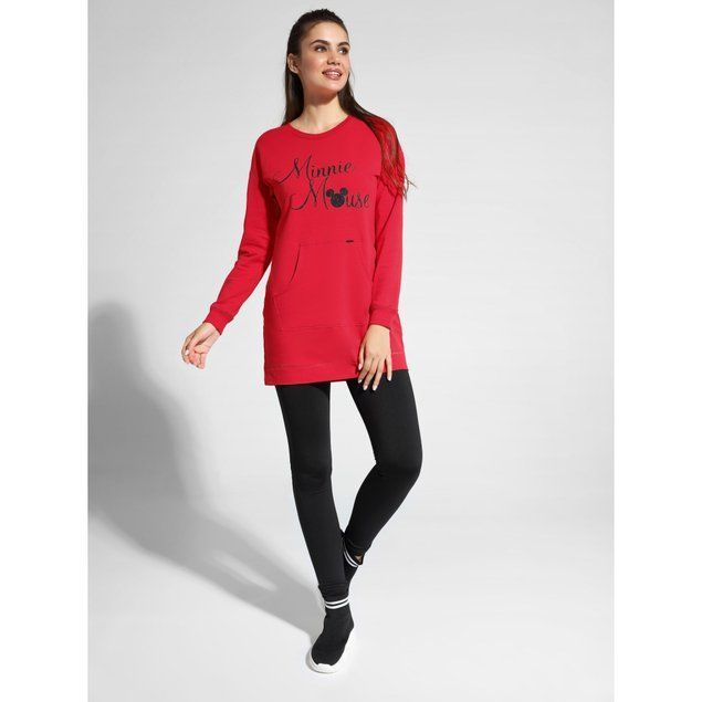 Бавовняна туніка з мерехтливим малюнком Conte Elegant LTH 954 &copy;Disney, risky red, S, 42/170, Красный