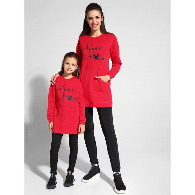 Бавовняна туніка з мерехтливим малюнком Conte Elegant LTH 954 &copy;Disney, risky red, S, 42/170, Красный
