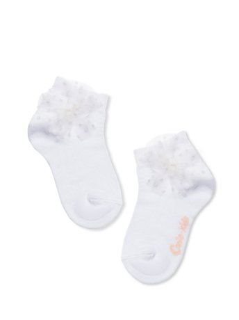 Шкарпетки дитячі Conte Kids Tip-Top (з декоративним бантом з фатину), Білий, 12, 18, Белый