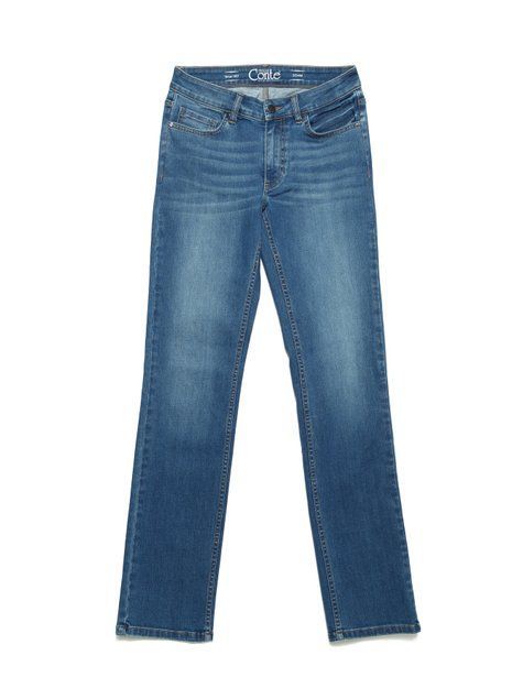 Ультраэластичные eco-friendly straight джинсы со средней посадкой Conte Elegant CON-154 Lycra&reg;, mid stone, XL, 48/164, Светло-синий