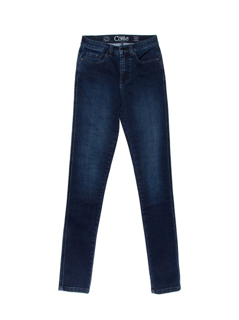 Моделирующие джинсы skinny с высокой посадкой Conte Elegant CON-273, washed indigo, L, 46/164, Светло-голубой