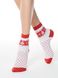 Носки женские хлопковые Conte Elegant COMFORT (махровые), Белый-Красный, 36-37, 36, Комбинированный
