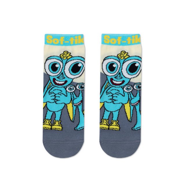Шкарпетки бавовняні дитячі Conte Kids "Глазастики", серый, 16, 24, Сірий