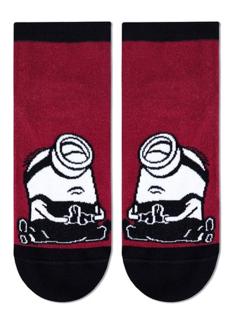 Шкарпетки чоловічі "Брестские" 2138 MINIONS (укорочені), т.бордо, 40-41, 40, Темно-бордовый