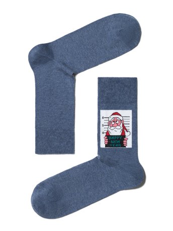 Шкарпетки чоловічі "Брестские" 2127 CLASSIC (середньої довжини), Джинс-меланж, 42-43, 42, Серо-синий