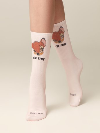 Подовжені шкарпетки з бавовною CONTE ©Disney, персик, 36-39, 36, Персиковый