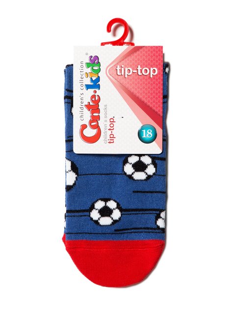 Шкарпетки дитячі Conte Kids TIP-TOP (бавовняні, з малюнками), джинс, 16, 24, Темно-синий