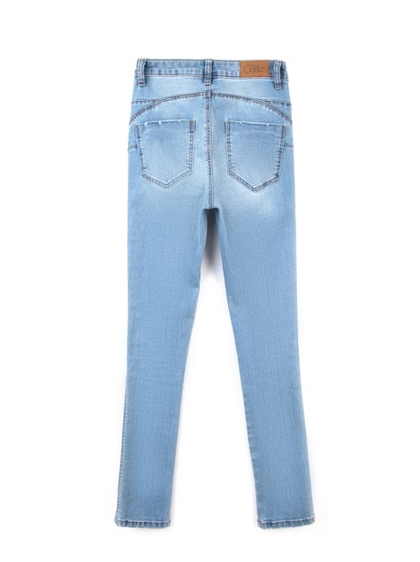 Моделюючі джинси "PUSH UP" з високою посадкою Conte Elegant CON-42, Блакитний, L, 46/164, Голубой