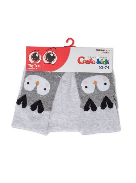 Колготки детские Conte Kids TIP-TOP (мордашки), серый, 116-122, 116см, Серый