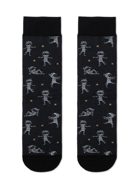Шкарпетки з бавовною DiWaRi HAPPY 20С-202СП, Черный, 40-41, 40, Черный