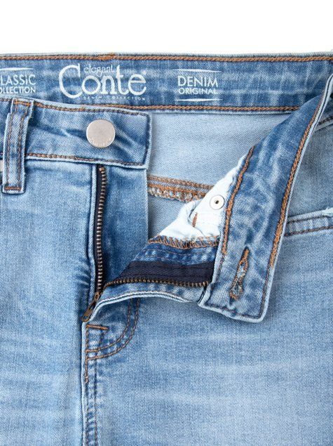 Моделюючі джинси "PUSH UP" з високою посадкою Conte Elegant CON-42, Блакитний, XS, 40/164, Голубой