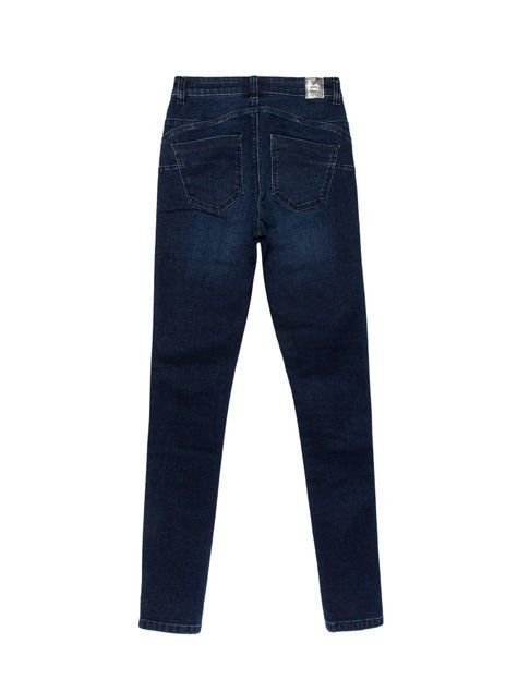 Моделирующие джинсы skinny с высокой посадкой Conte Elegant CON-273, washed indigo, XS, 40/164, Светло-голубой
